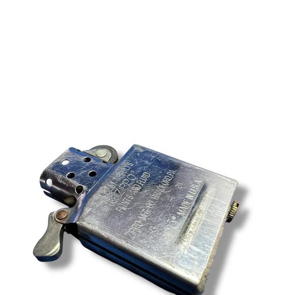 Zippo Lighter Woodchuck Blue Matte Wood Inlay F Collectible USA Made - Picture 6 of 7